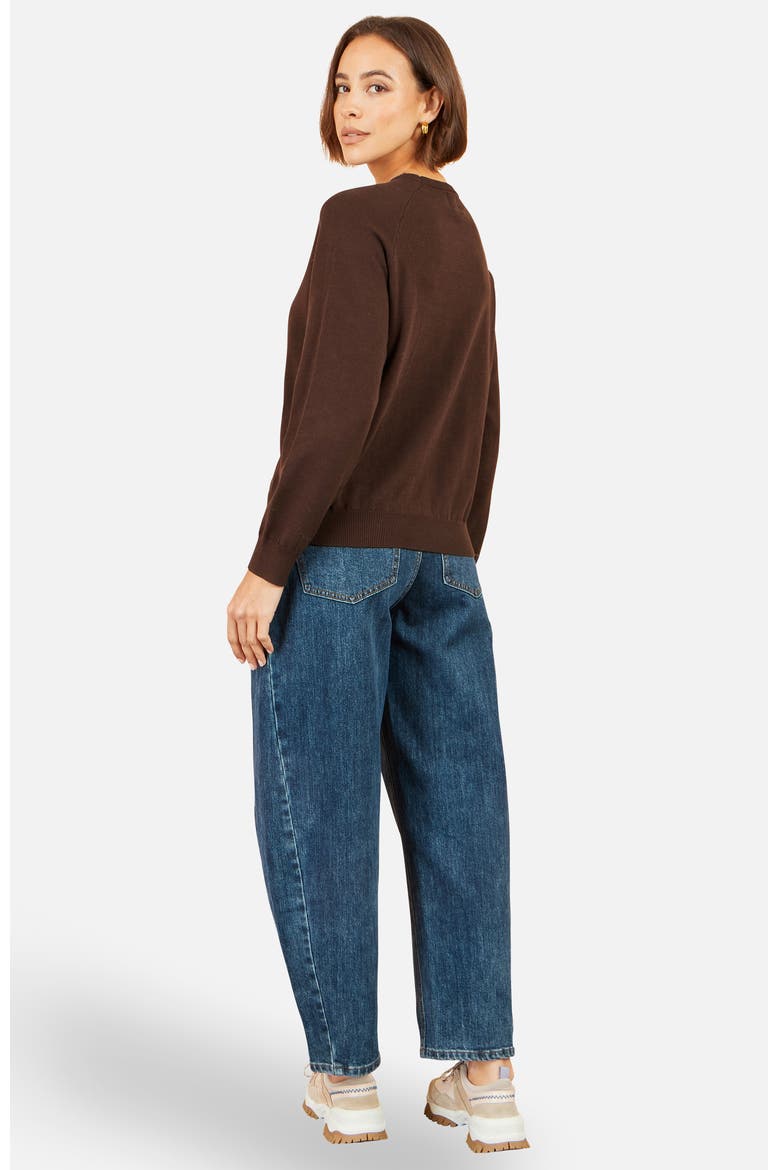 Dalmatian Intarsia Relaxed Jumper, Alternate, color, Brown