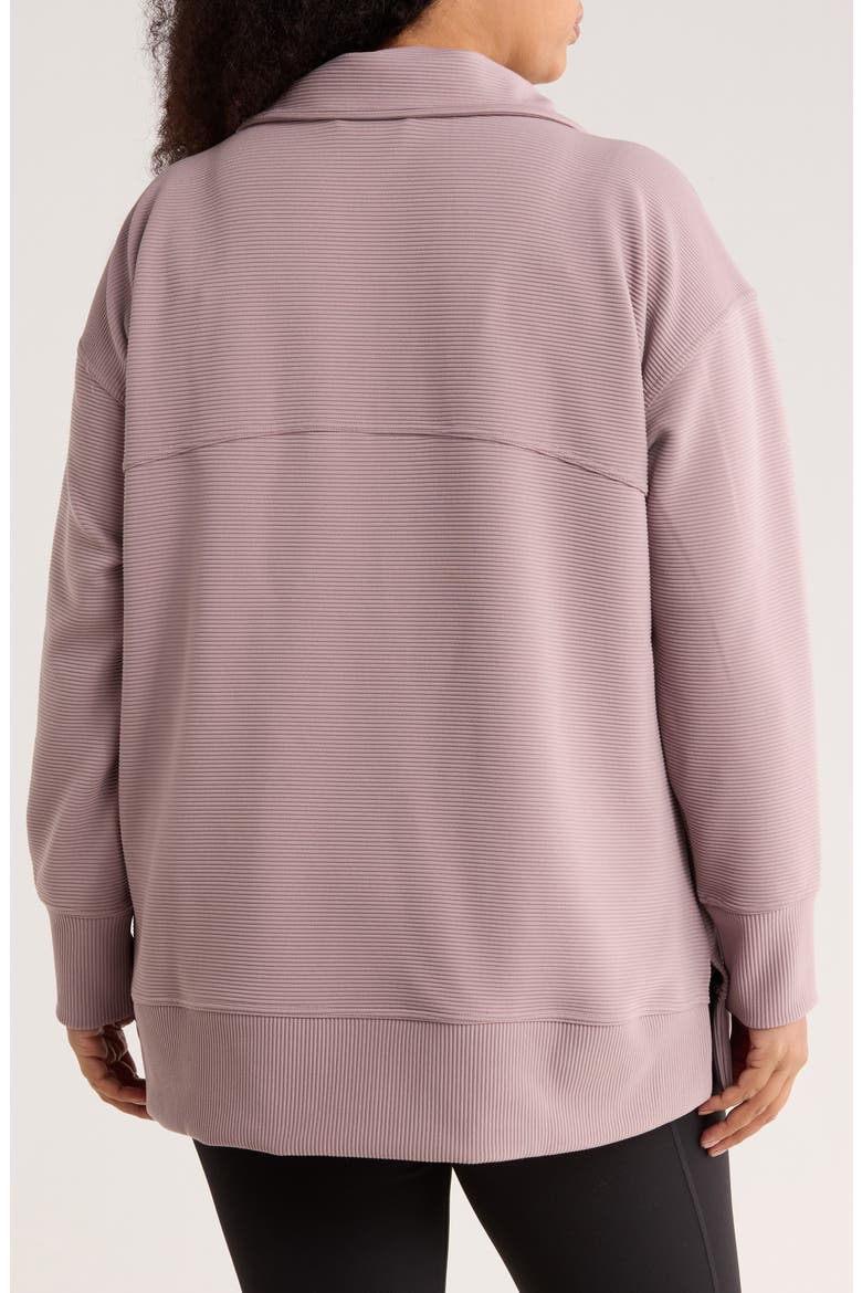 Kickback Ottoman Half Zip Tunic, Alternate, color, PURPLE DOVE