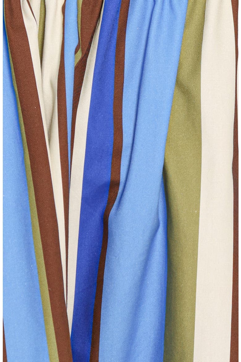 Nella Strapless Maxi Dress, Alternate, color, BLUE/ KHAKI STRIPE