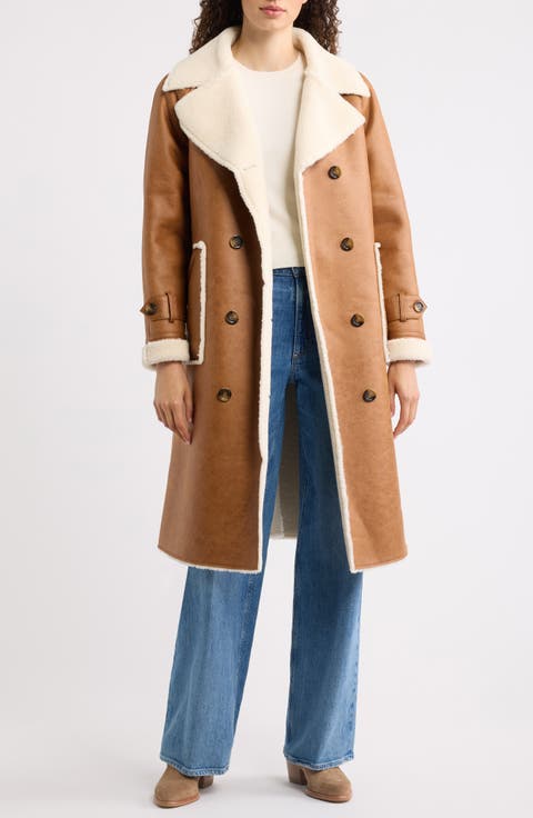 Faux Shearling Long Coat