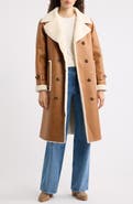 Bernardo Faux Shearling Long Coat