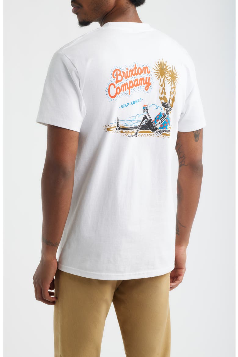 Stay While Cotton Graphic T-Shirt, Alternate, color, WHITE