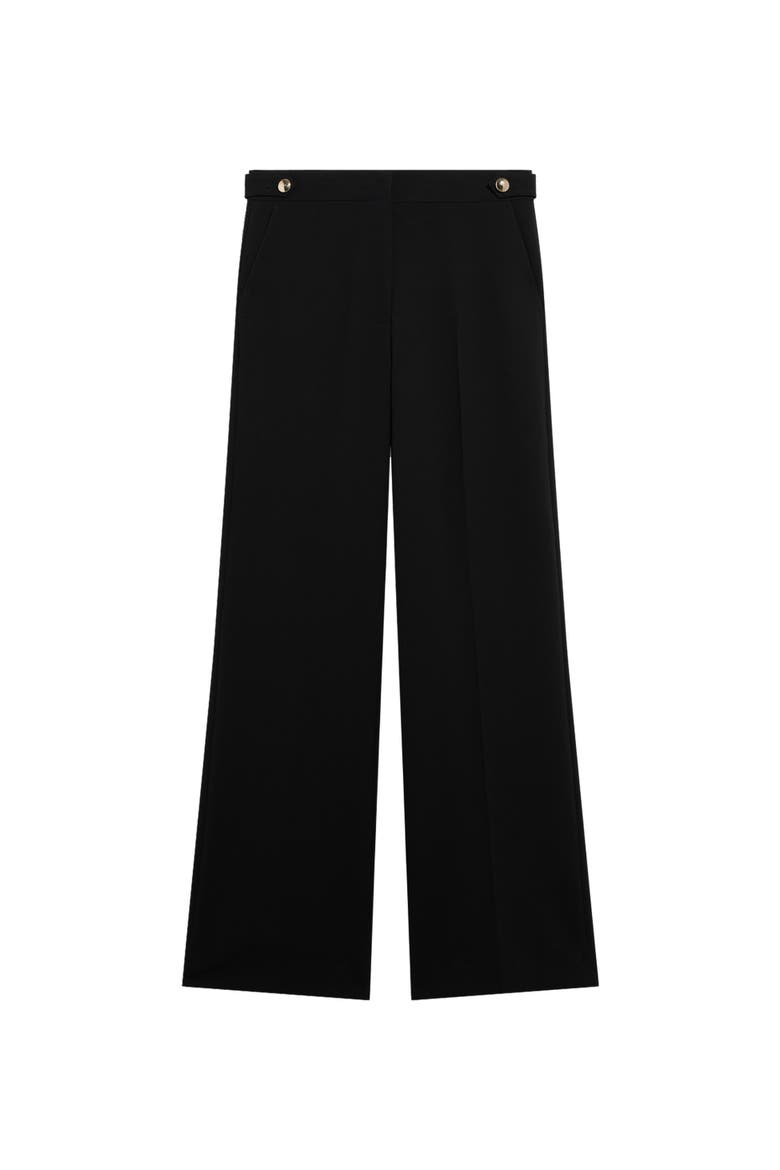 Mela High Rise Tailored Trousers, Alternate, color, Black