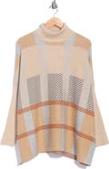 Joseph A Clubhouse Plaid Turtleneck Sweater