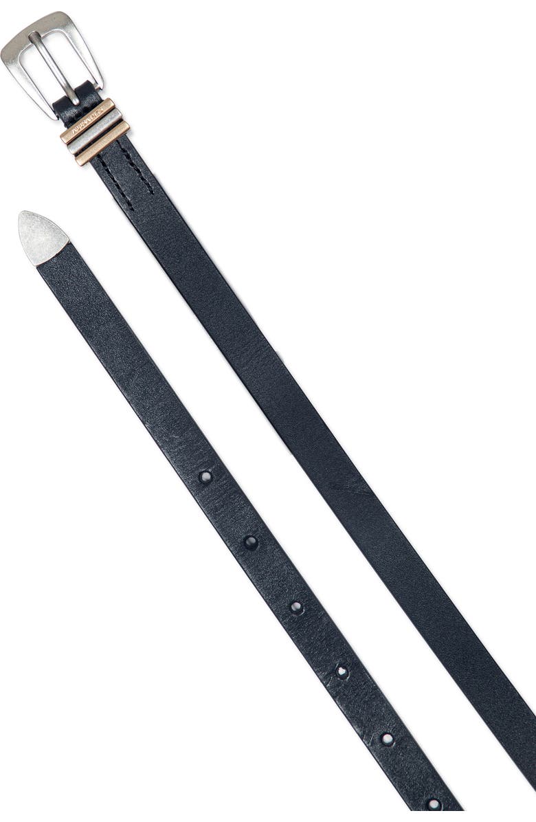 AllSaints Leather Belt Bag, Alternate, color, Black / Antique Nickel