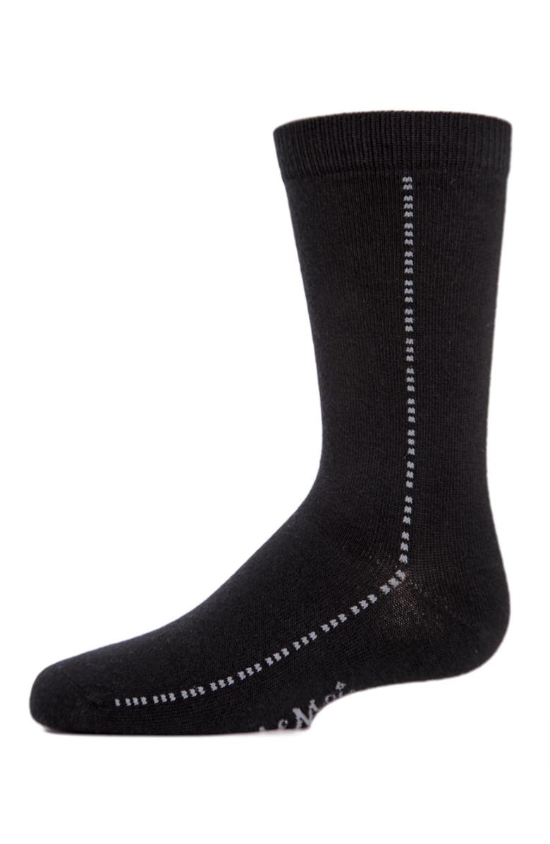 MeMoi Dots On Down Mercerized Socks, Main, color, Black
