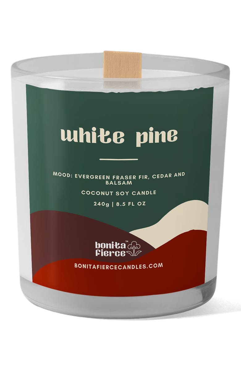 Bonita Fierce White Pine Candle, Main, color, 