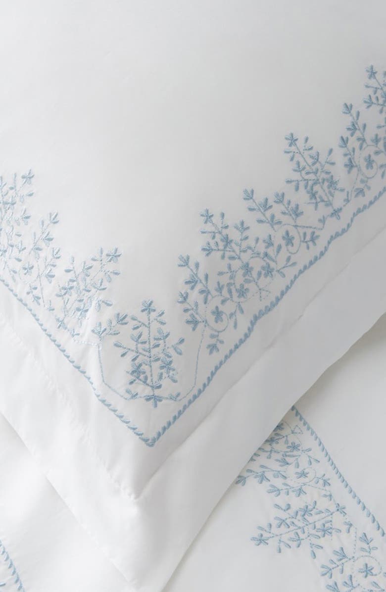 MELANGE HOME Embroidered 2-Pack Euro Shams, Alternate, color, Blue