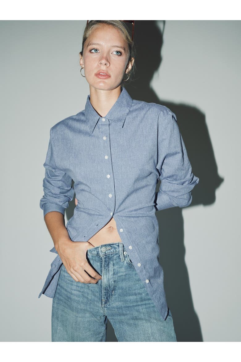 The Washed Linen Shirt, Alternate, color, Chambray Linen