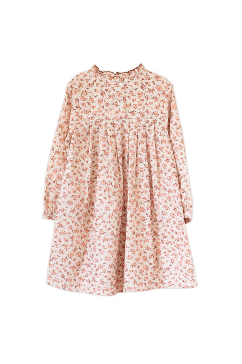 Little Kid  Myrtle Pleated Dress, Alternate, color, Pink Heather