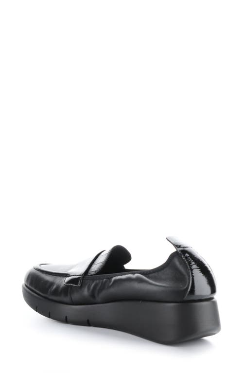 Bos. & Co. Screen Wedge Loafer In Mixed Black Volvo