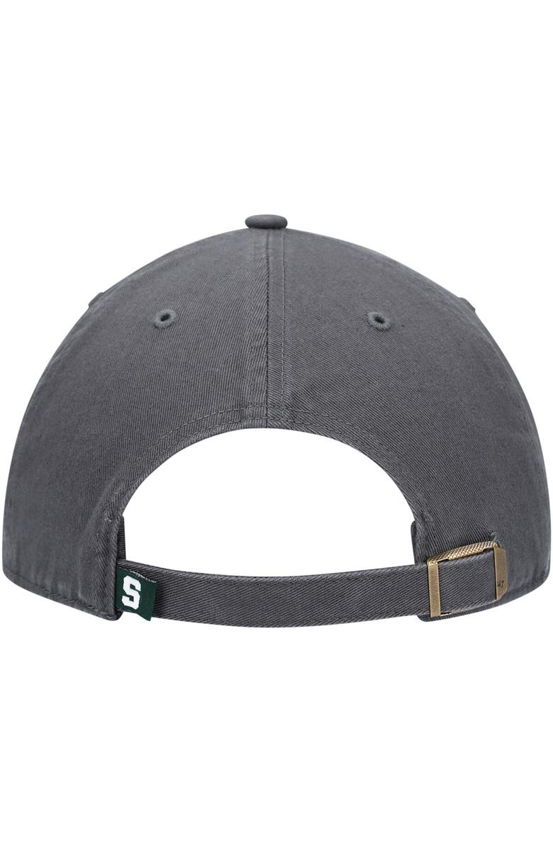 '47 Men's '47 Charcoal Michigan State Spartans Vintage Clean Up Adjustable Hat, Alternate, color, 