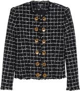 Balmain Square Tweed Crop Spencer Jacket