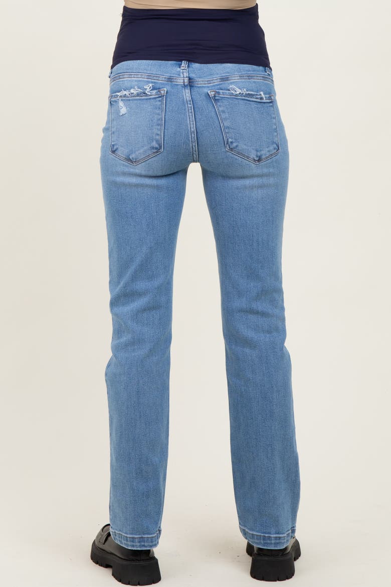 Mid Rise Straight Maternity Jeans, Alternate, color, Blue