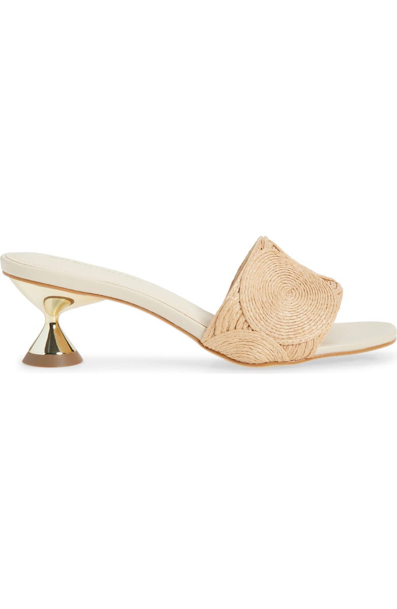 KOKO + PALENKI Silan Kitten Heel Slide Sandal, Alternate, color, Natural Raffia