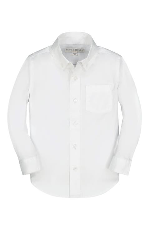Boys' Poplin Button Down Shirt, Kids