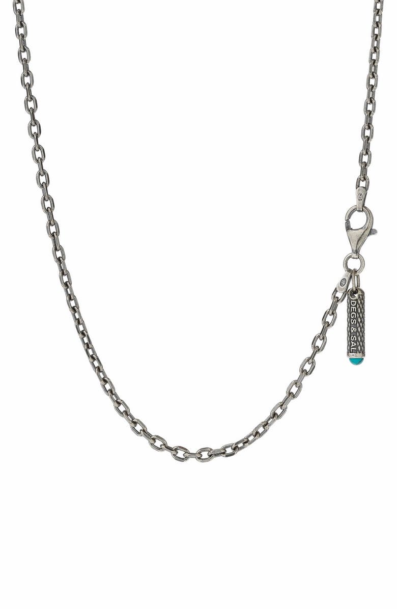 Degs & Sal Men's Sterling Silver Knife Edge Chain Necklace, Alternate, color, Silver