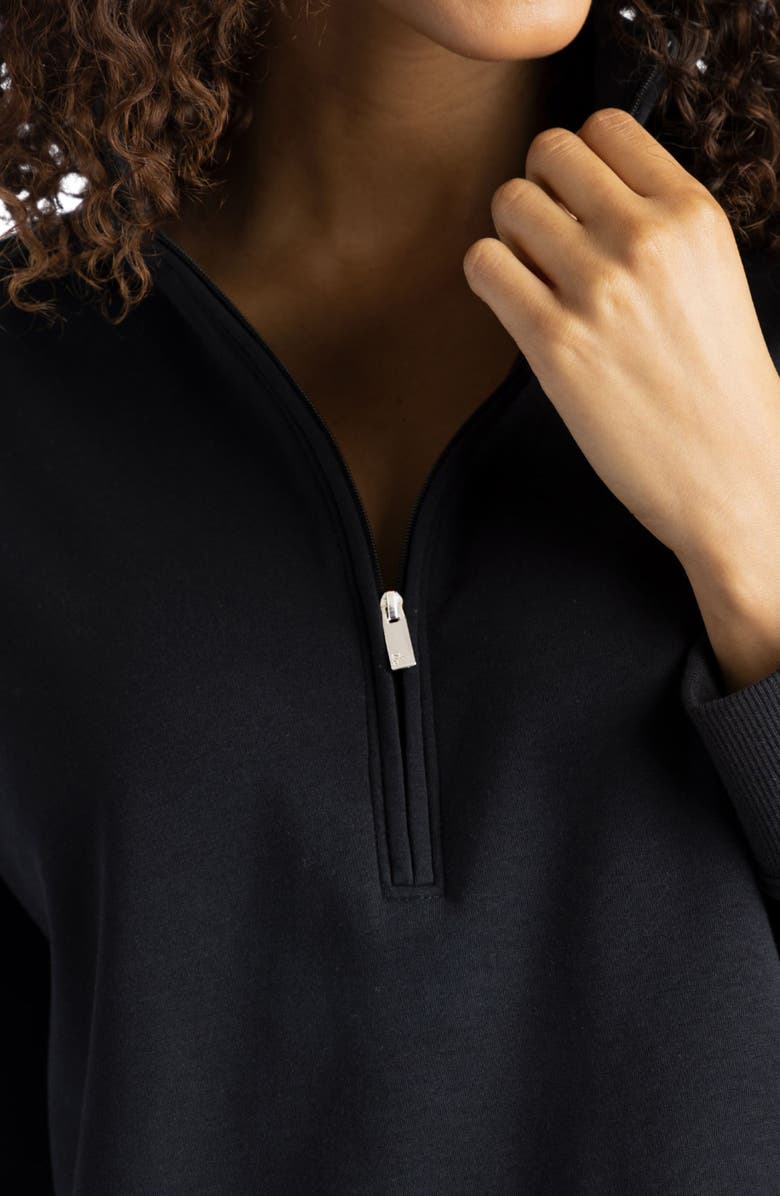 TravisMathew Cloud Half Zip Pullover, Alternate, color, Black