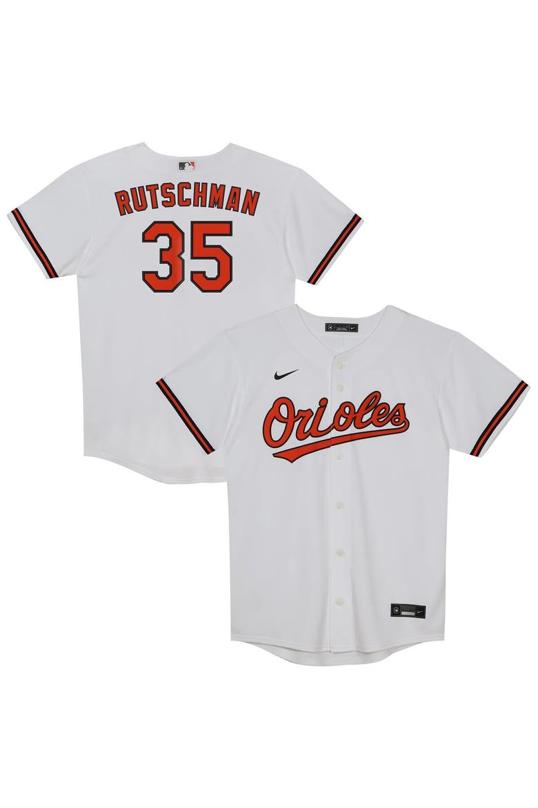 Preschool Nike Adley Rutschman White Baltimore Orioles Home Replica Player Jersey, Main, color, White