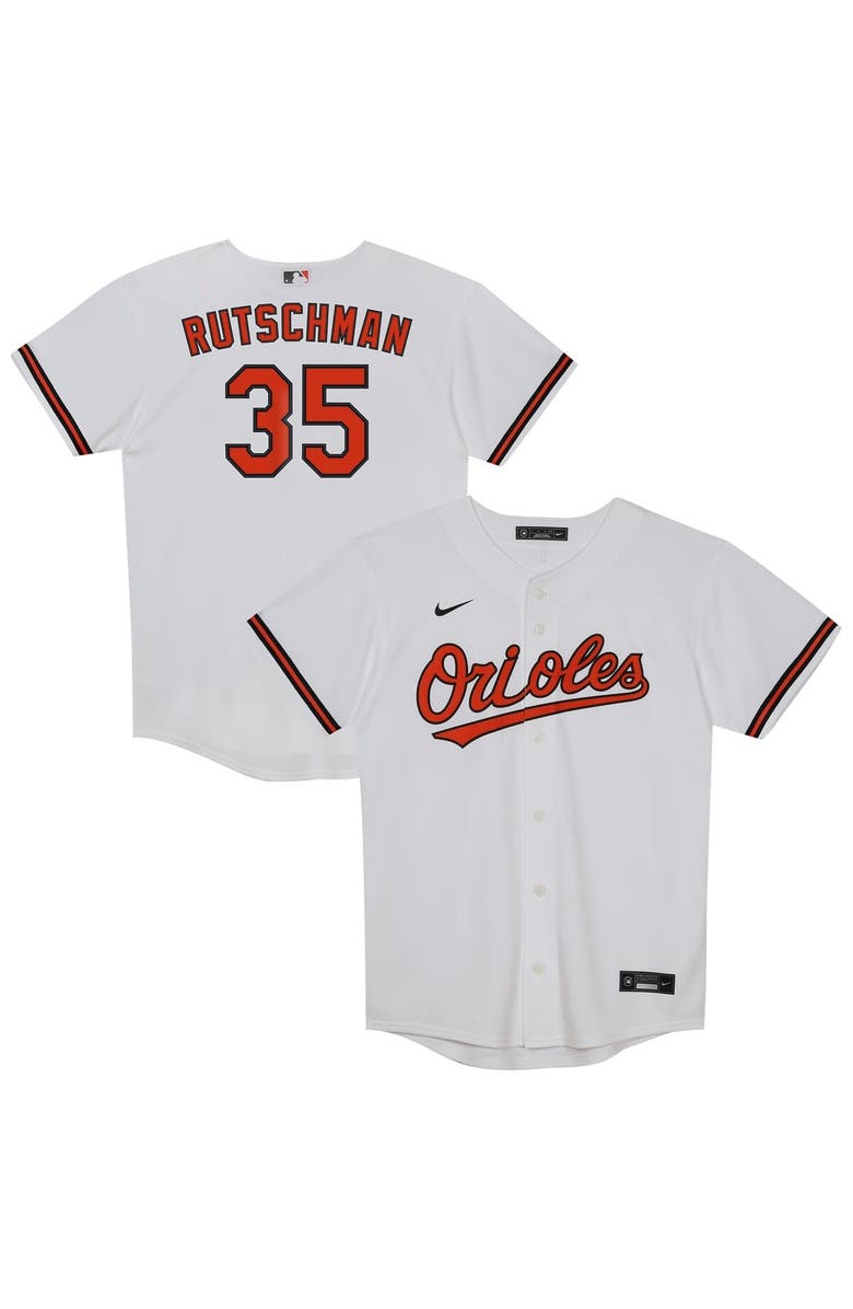 Nike Preschool Nike Adley Rutschman White Baltimore Orioles Home Replica Player Jersey, Main, color, White