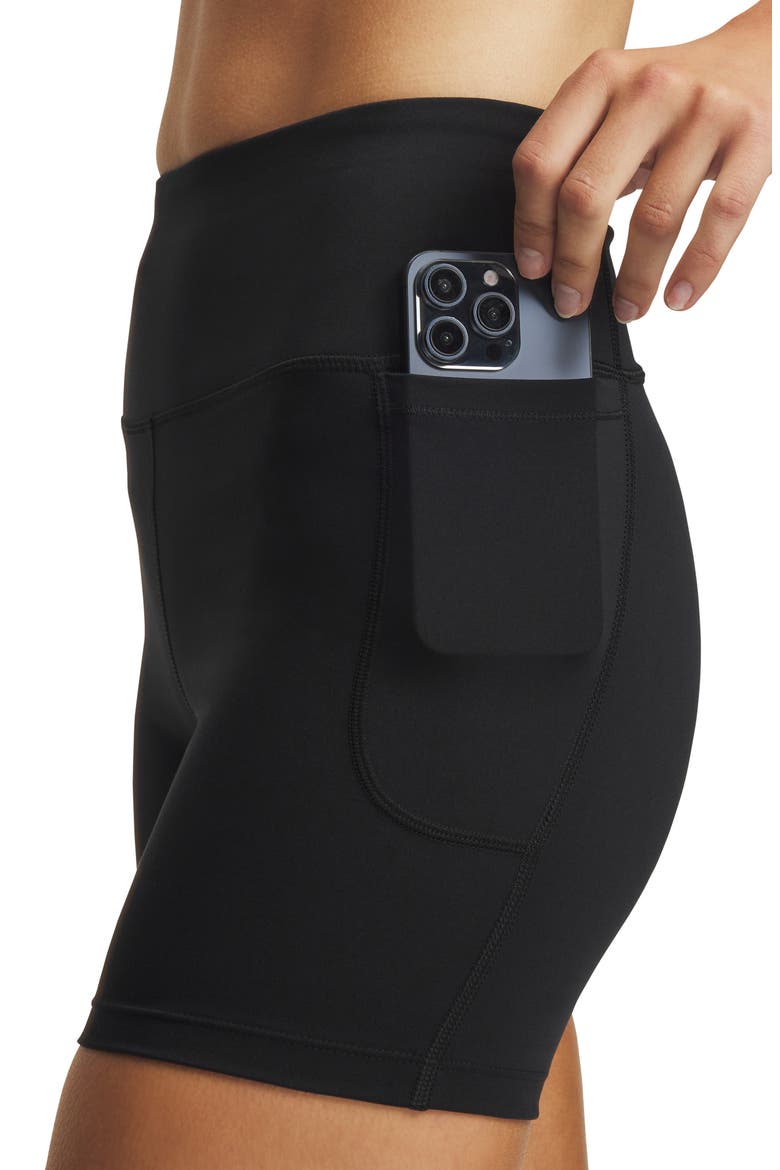 Movement Middy Pocket Bike Shorts, Alternate, color, BLACK