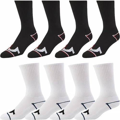 True Religion 8 Pairs Premium Athletic Crew Socks In Multi