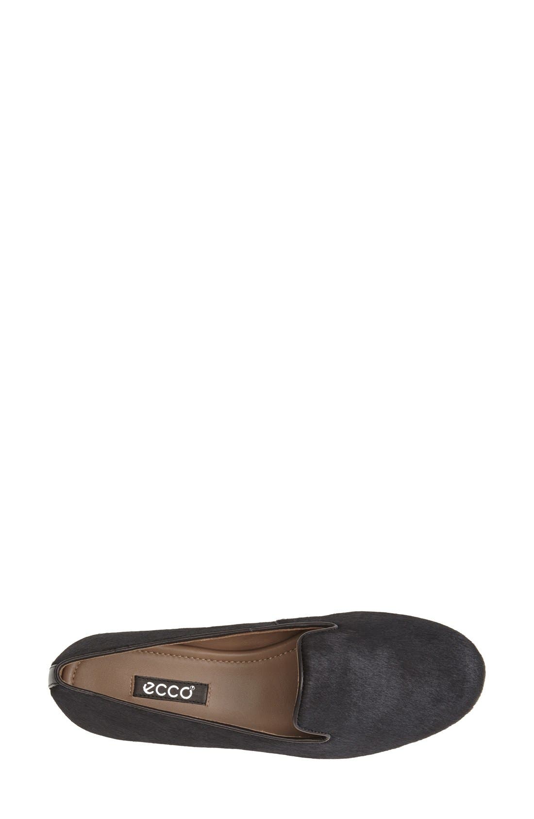 'Perth' Calf Hair Loafer, Alternate, color, BLACK