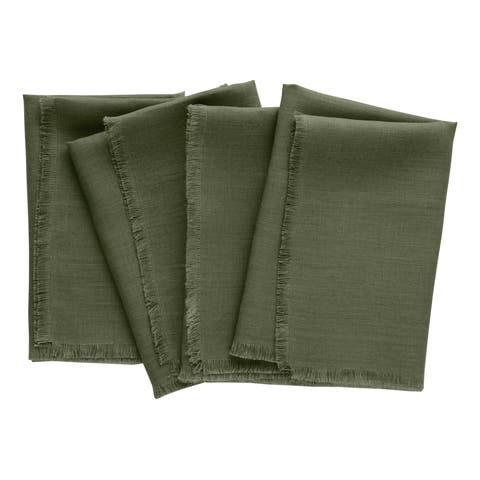Linen Dinner Napkins - Fringe, 20" x 20"