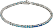 Spero London Sterling Silver Blue Gradient Fine Tennis Bracelet
