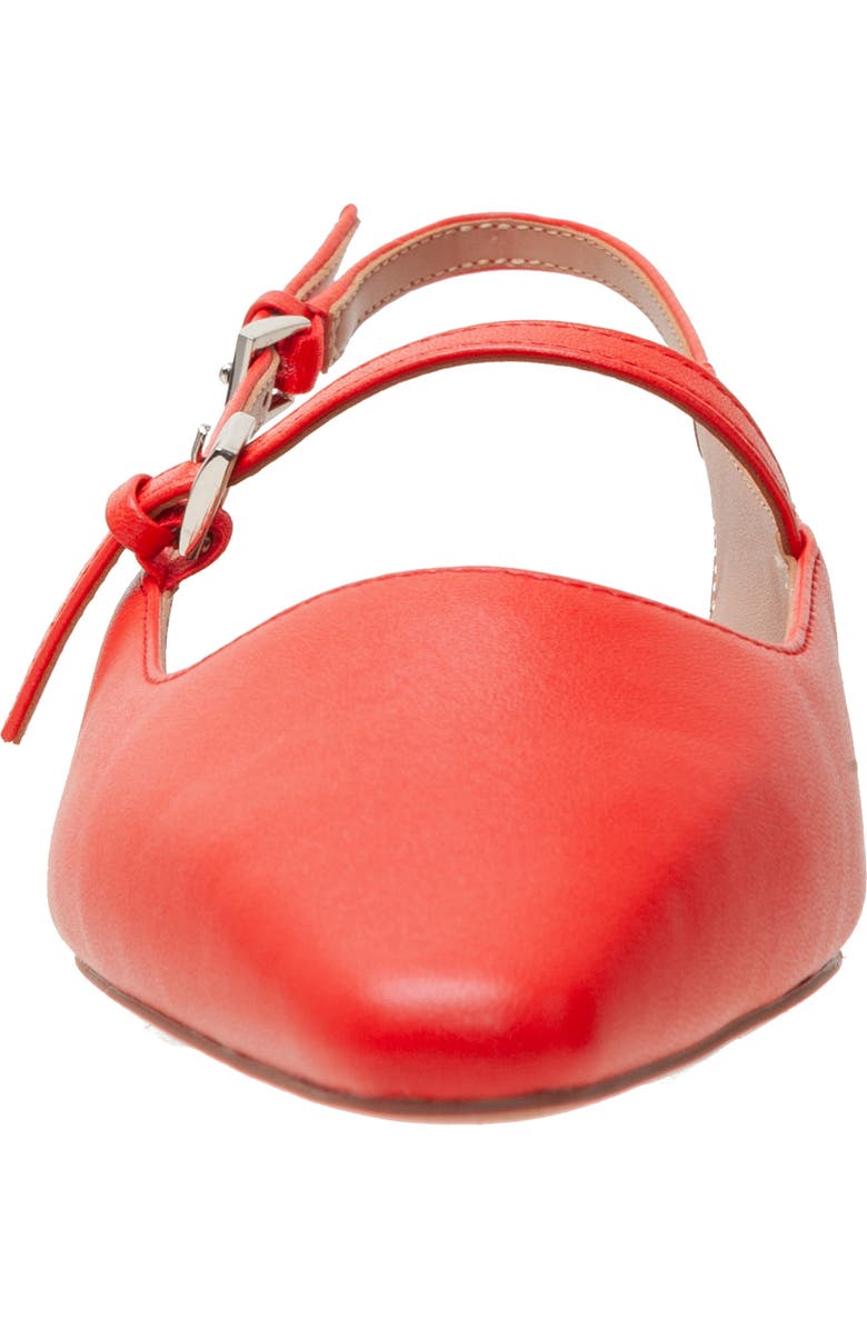 Linea Paolo Celeste Slingback Pointed Toe Flat, Alternate, color, Cherry Red