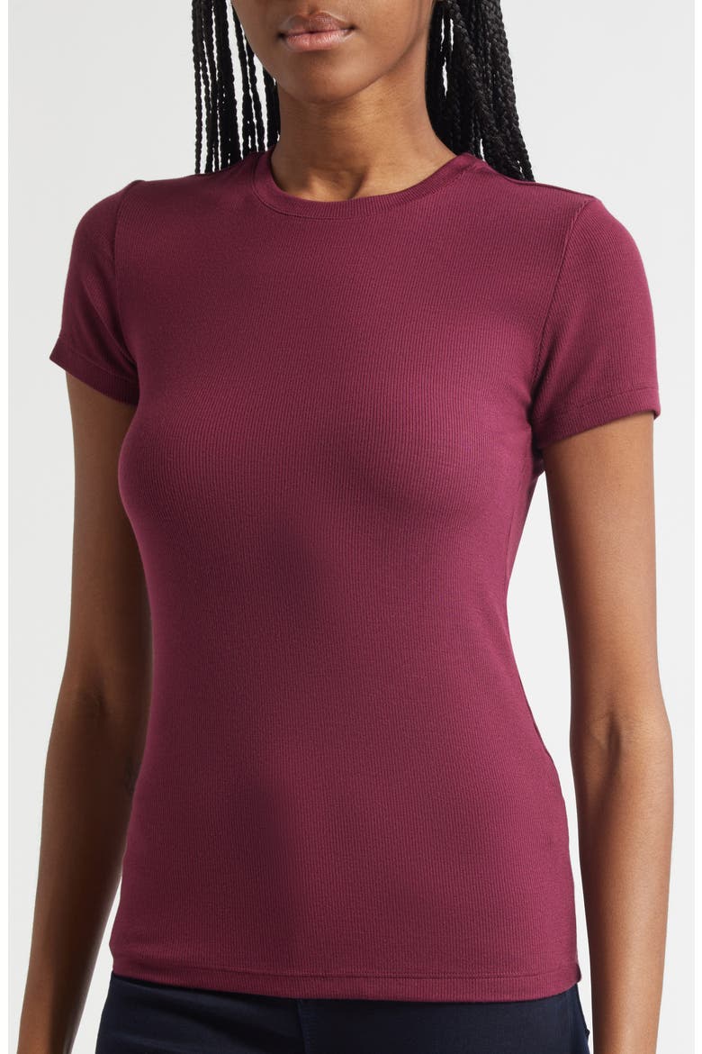 Ressi Crewneck T-Shirt, Alternate, color, DARK PORT