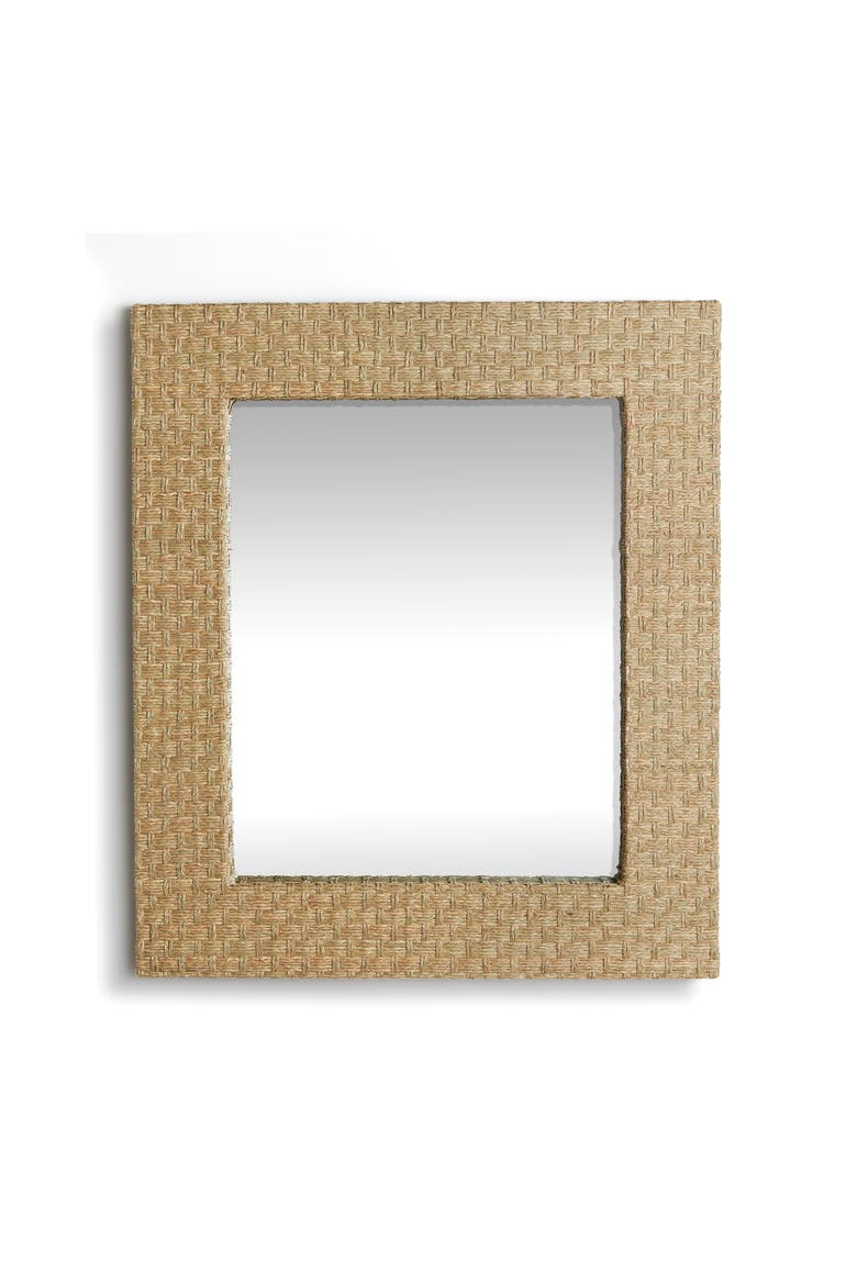 Brennan Natural Framed Decorative Wall Mirror, Main, color, Beige