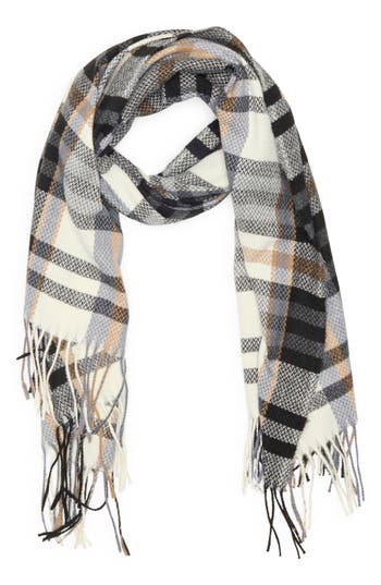 Nanette Lepore Faux Fur Pompom Beanie & Scarf Set In Gray