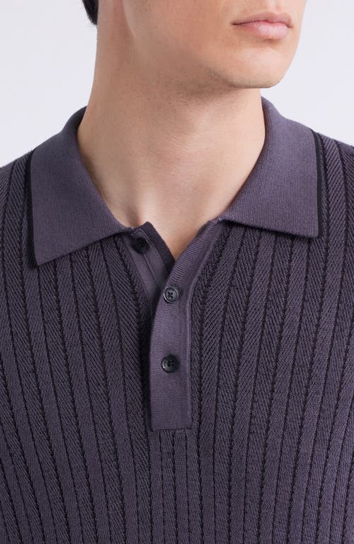 Rag & Bone Harvey Garment Dye Polo In Blue
