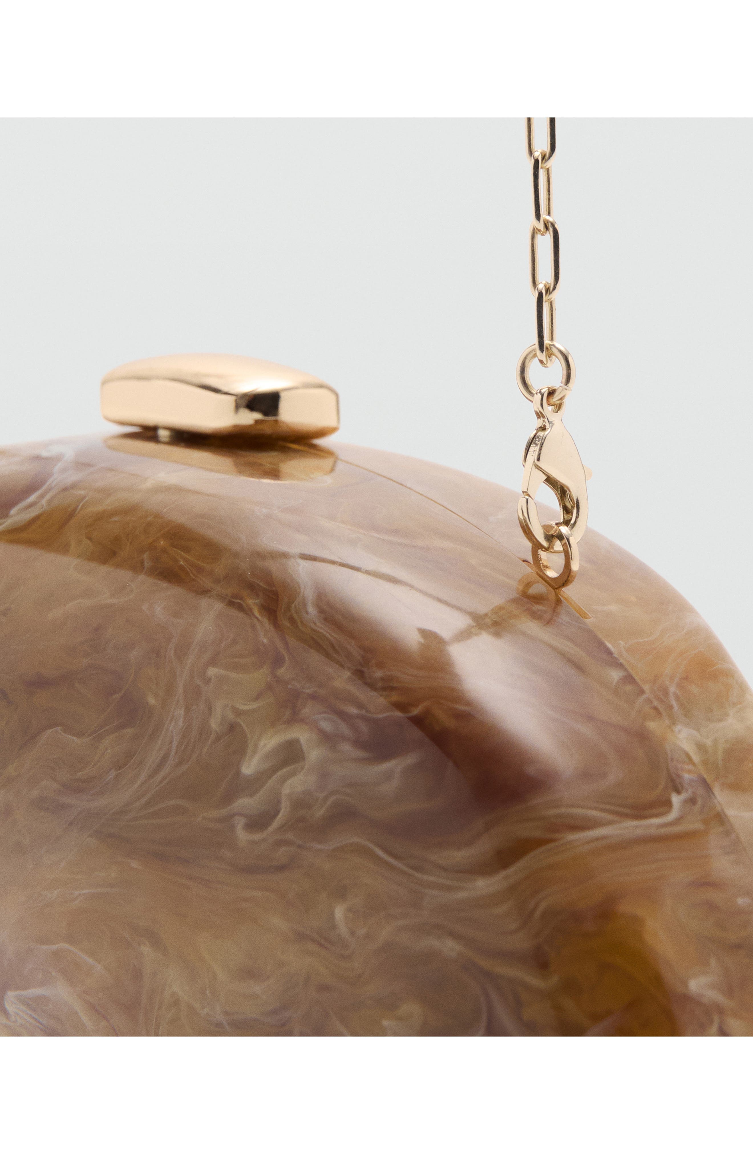 Oval Clutch, Alternate, color, COGNAC