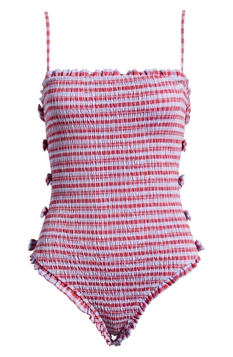 Damson Madder Betty Plaid One Piece Swimsuit, Alternate, color, 