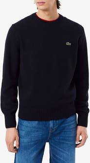 Lacoste Classic Fit Merino Wool Crewneck Sweater