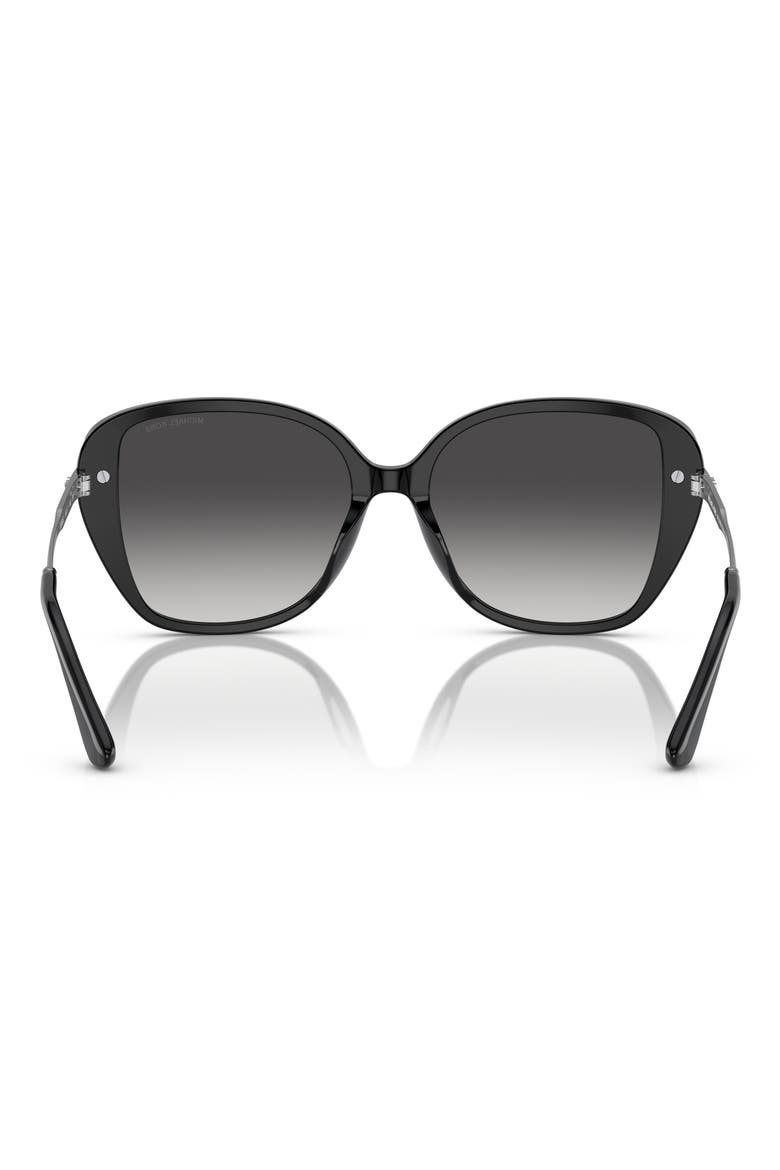 54mm Gradient Square Sunglasses, Alternate, color, BLACK