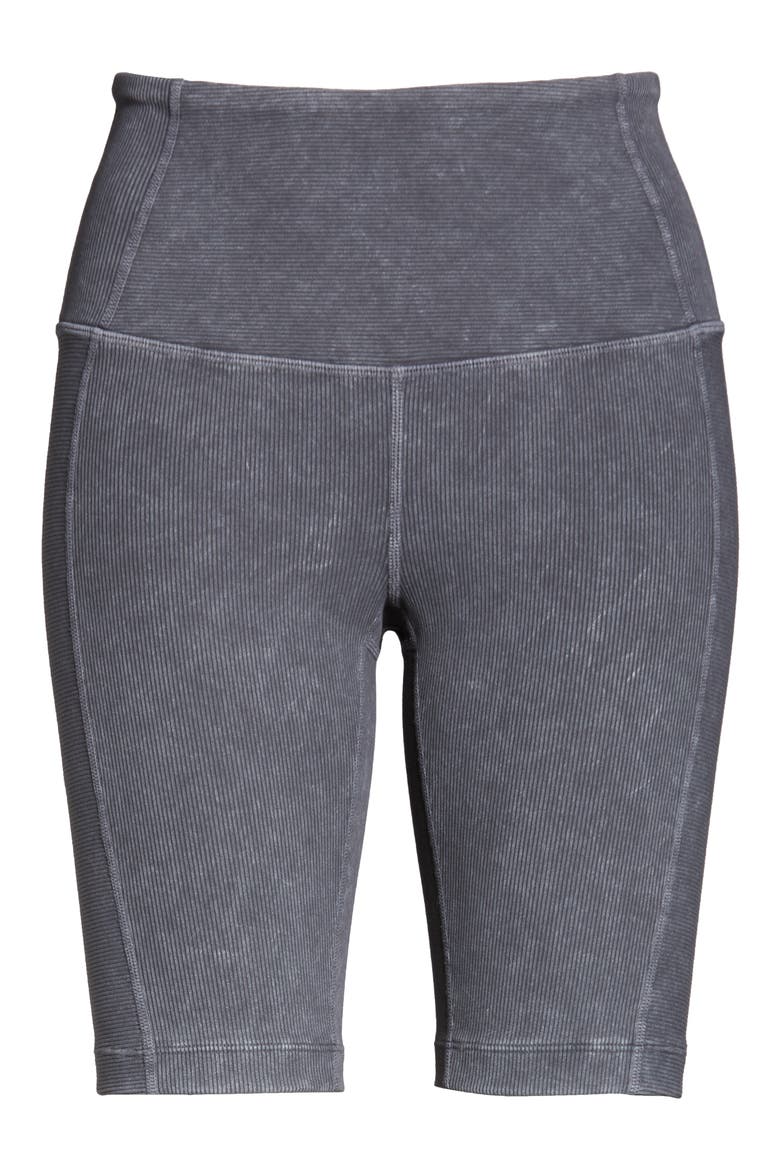 Snow Wash Rib Bike Shorts, Alternate, color, GREY FORGED