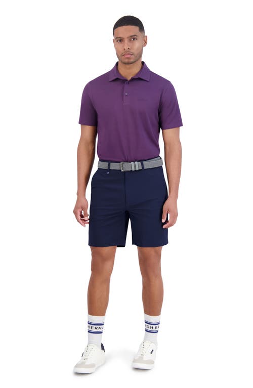Ben Sherman Solid Tech Pique Sports Fit Polo In Purple