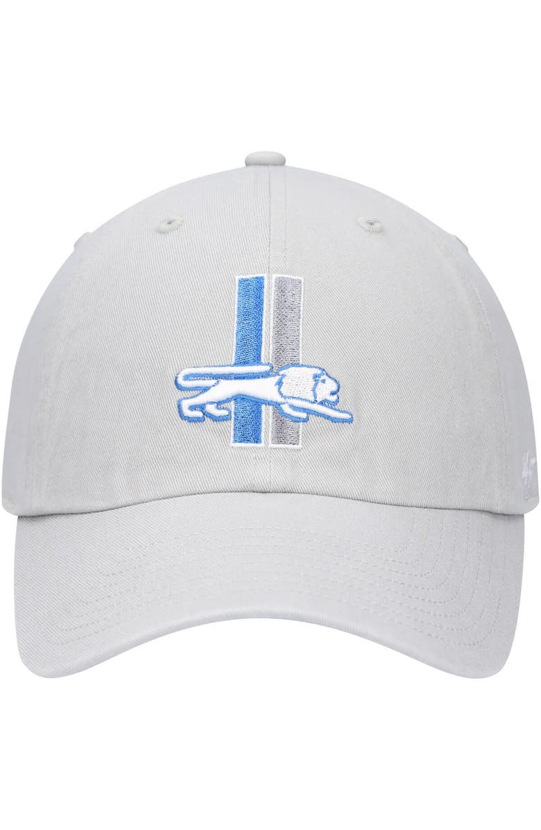 '47 Men's '47 Gray Detroit Lions Clean Up Legacy Adjustable Hat, Alternate, color, 