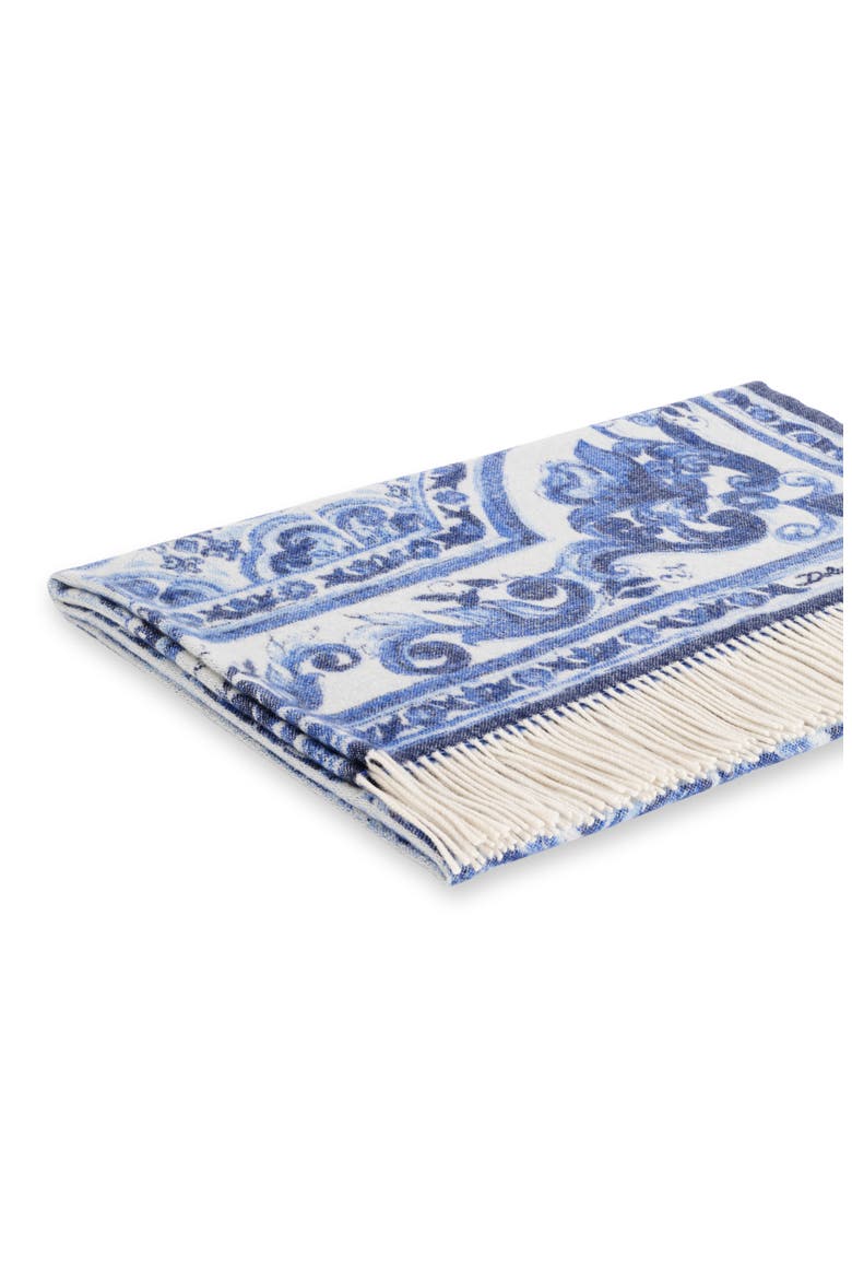 Blu Meditteraneo Cashmere Throw Blanket, Alternate, color, NAVY