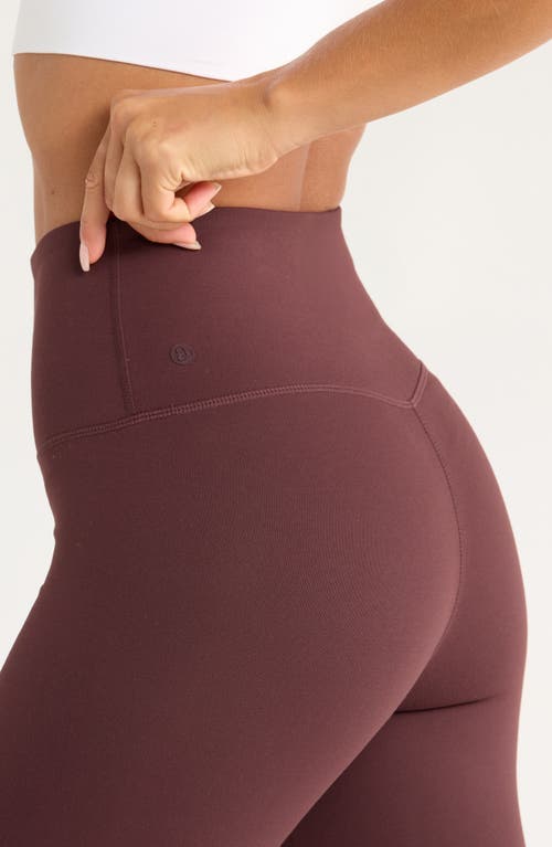 Zella Live In High Waist 7/8 Leggings In Burgundy