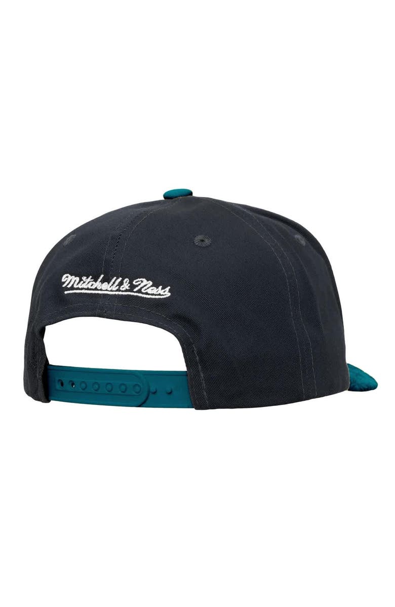 Mitchell & Ness Men's Mitchell & Ness Black/Teal San Jose Sharks May Flowers Pro Crown Adjustable Hat, Alternate, color, Black