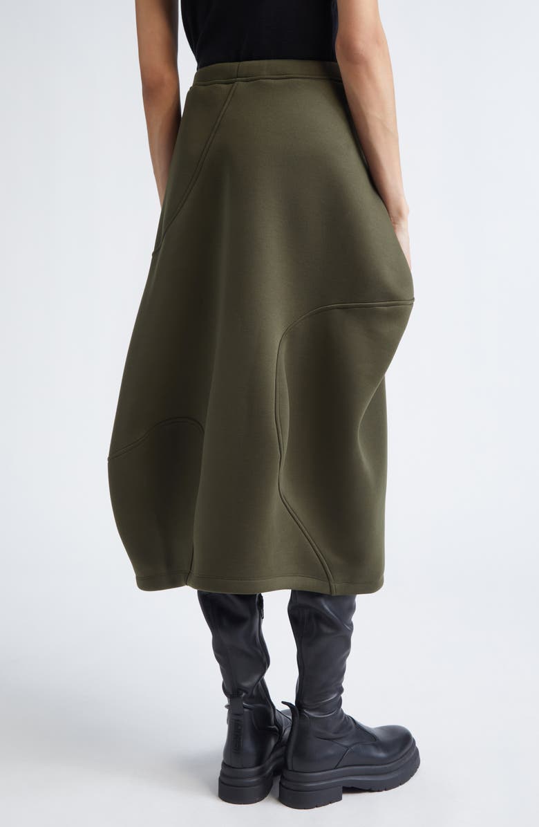 MELITTA BAUMEISTER Wavy Seam Fleece Midi Skirt, Alternate, color, Moss