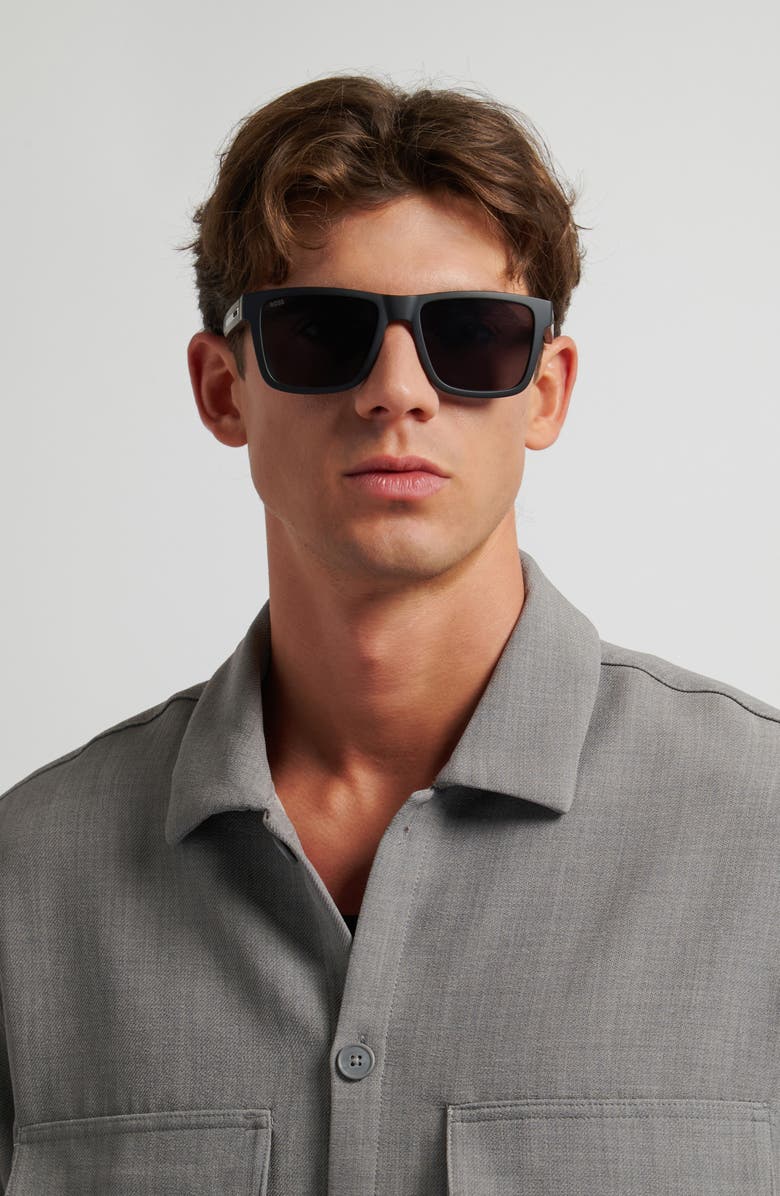 BOSS 56mm Sunglasses, Alternate, color, Black/ Grey