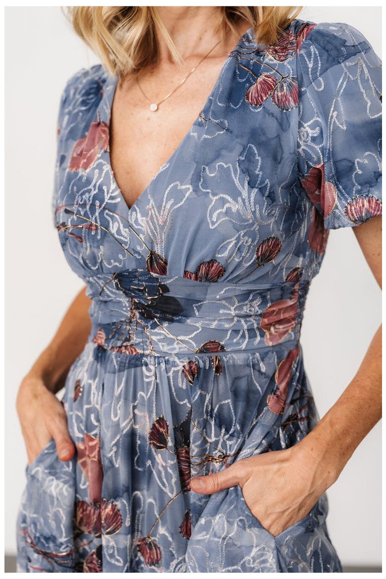 Ardley Maxi Dress, Alternate, color, Slate Print