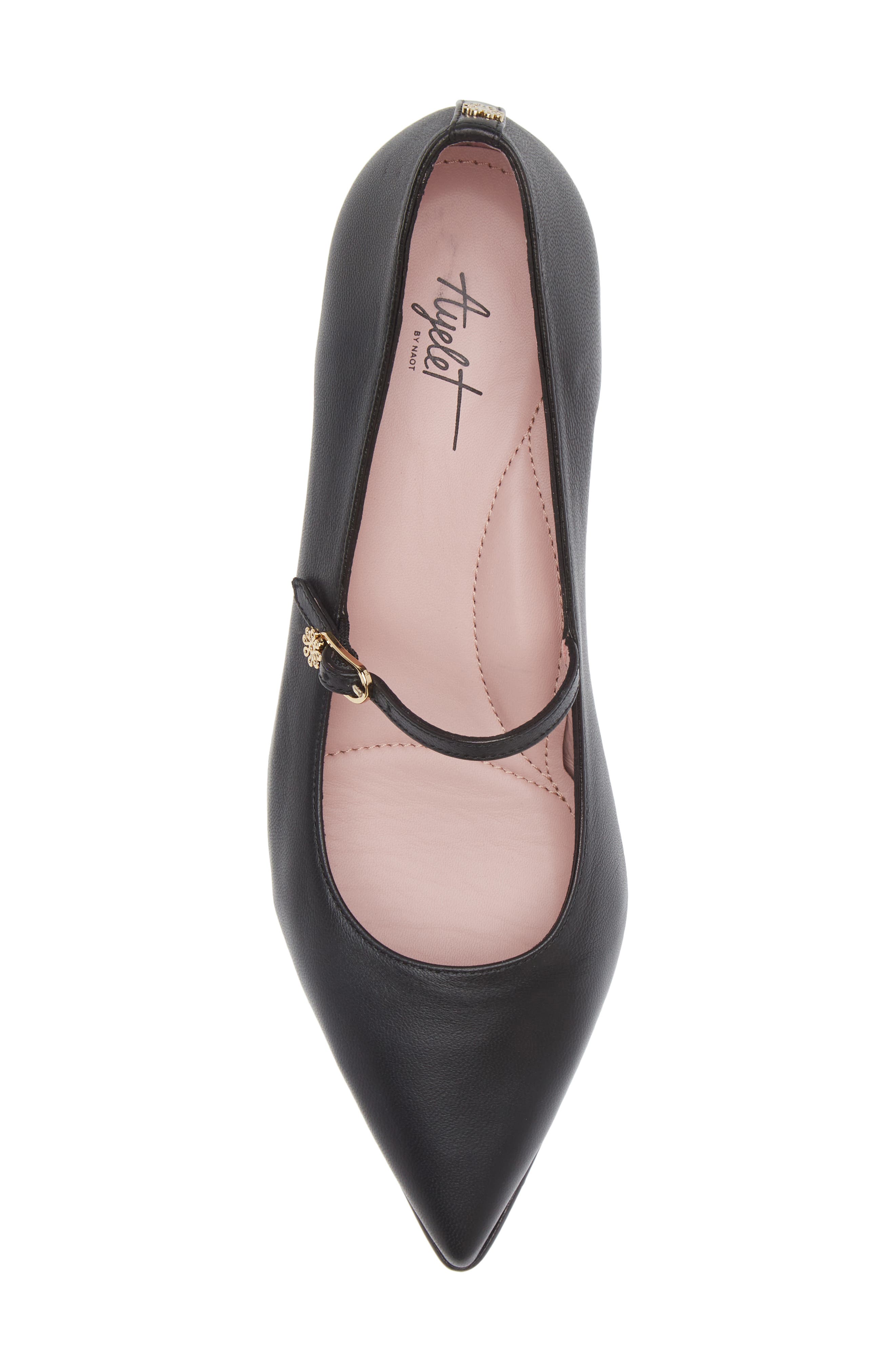 Naot Rosalie Pointed Toe Pump, Alternate, color, Black Nappa Leather
