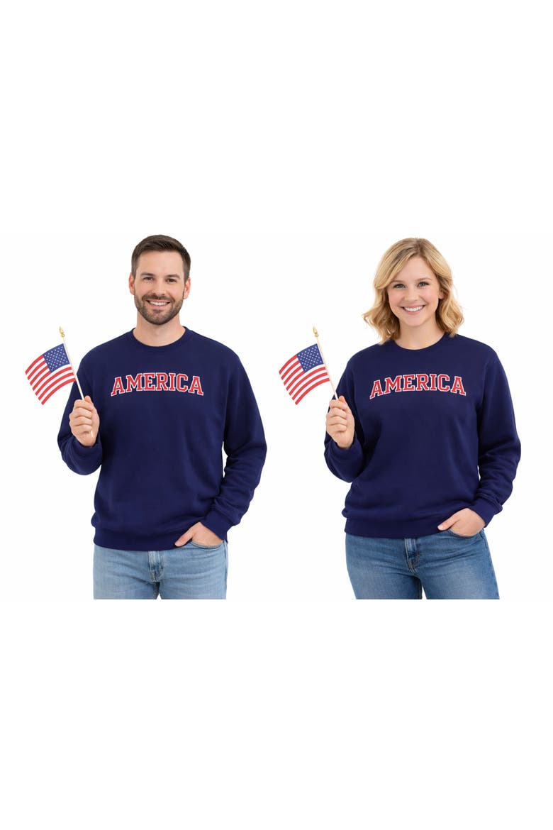 Adult America Sweatshirt, Alternate, color, Navy Blue