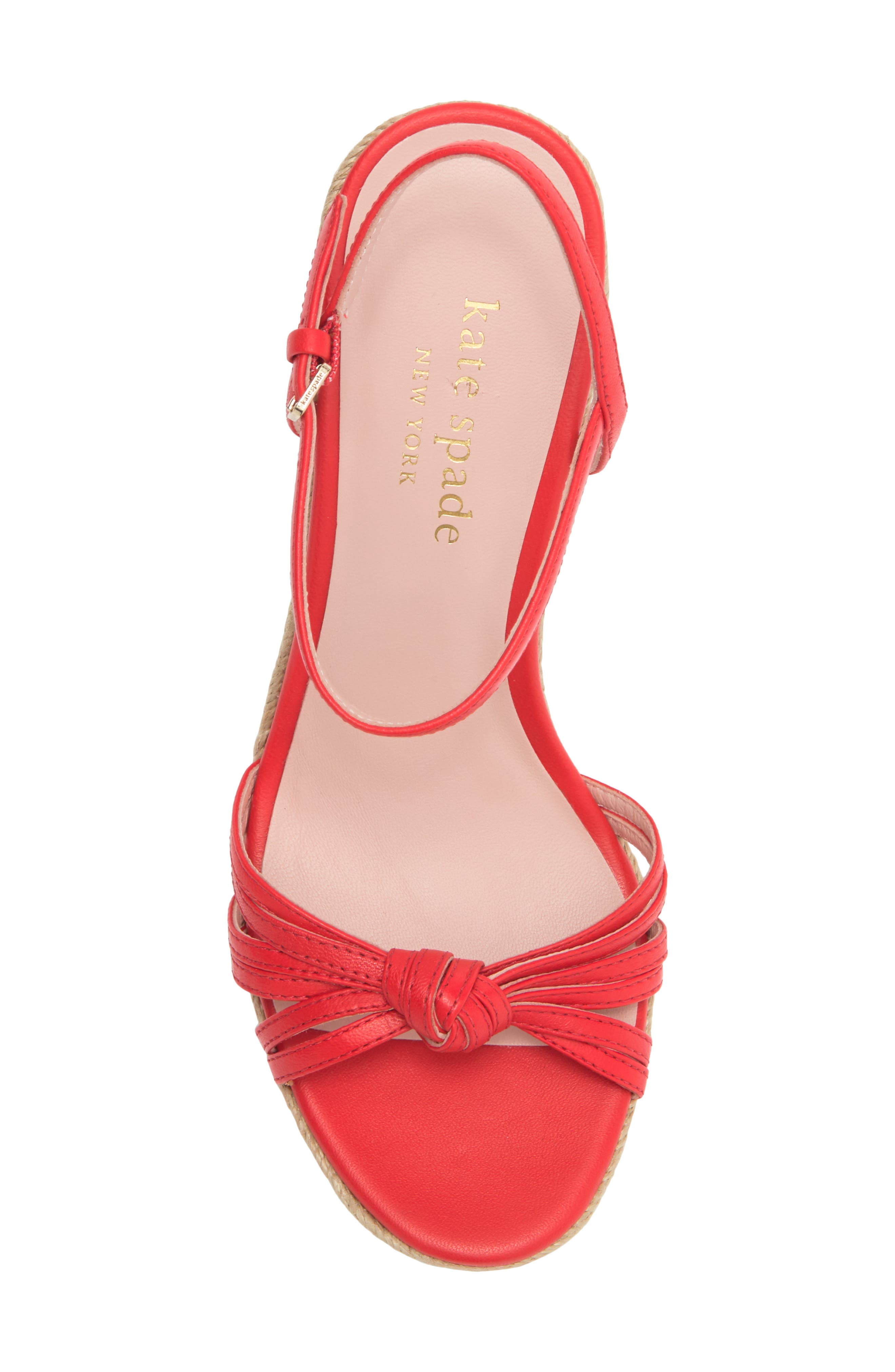 Kate Spade New York tessa espadrille platform wedge sandal, Alternate, color, Ladybug